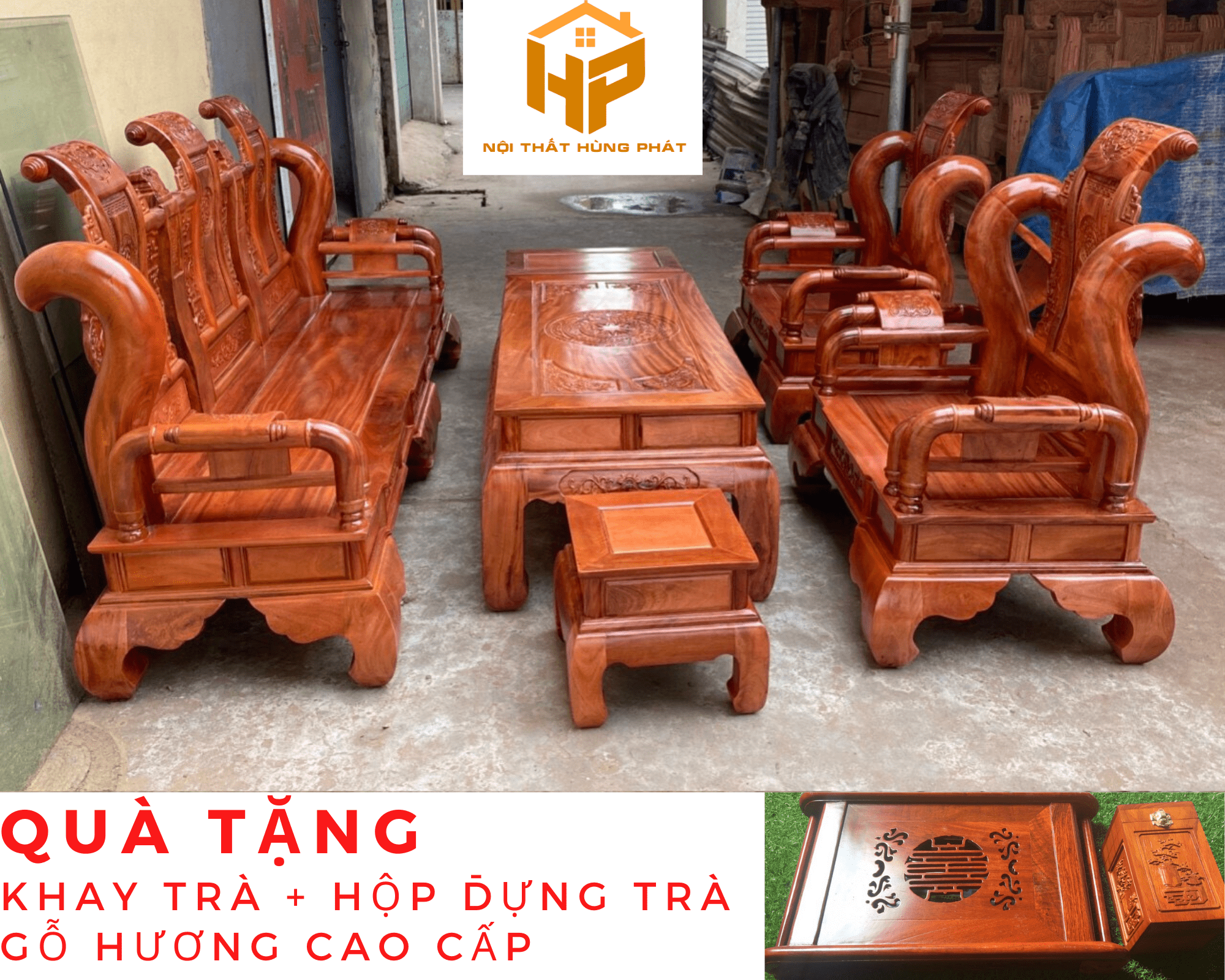 Bộ bàn ghế giả cổ Tần Thủy Hoàng