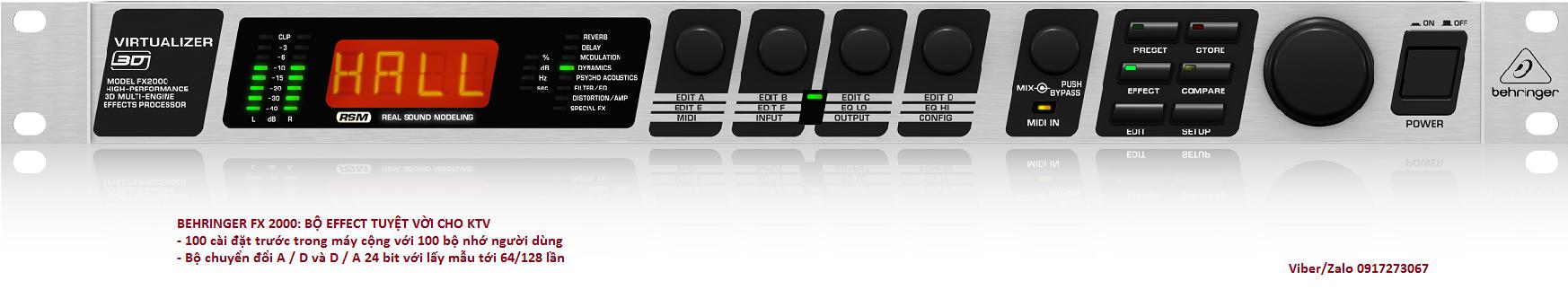 Vang số Behringer FX2000