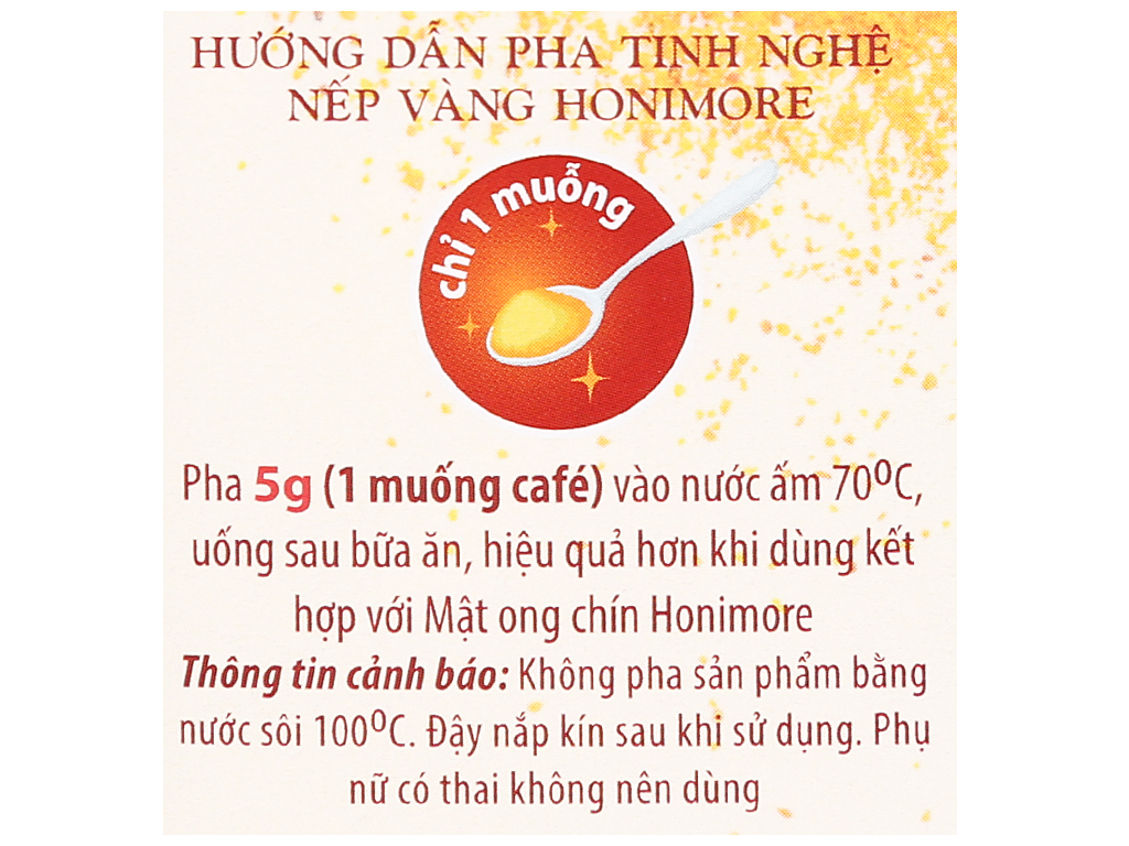 Tinh Nghệ Nếp Vàng Honimore 200g