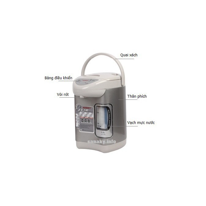 Bình thủy điện Sanaky SNK-32S 3.2L