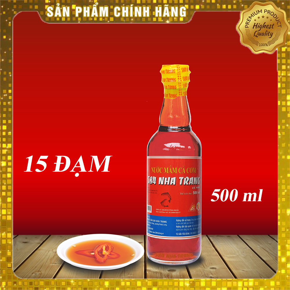 Nước Mắm 584 NHA TRANG 15 ĐỘ ĐẠM 500ML