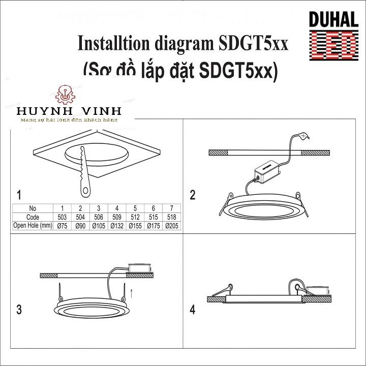 Đèn LED Panel Duhal SDGT509 - 9W