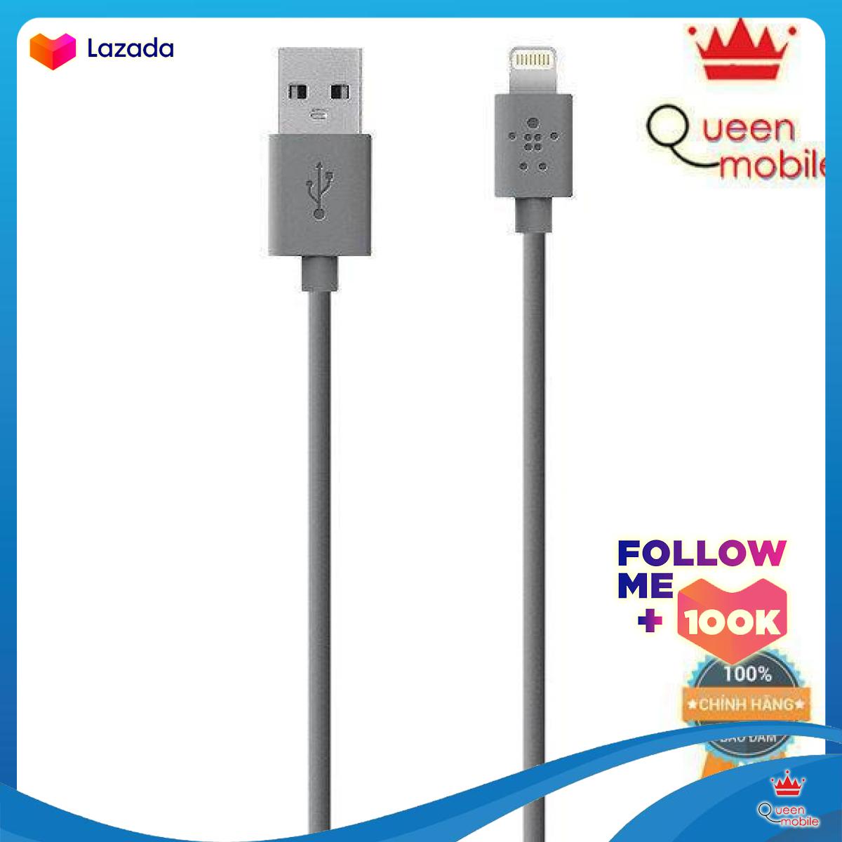 Cáp Lightning Belkin F8J023yw2M-GRY 2m