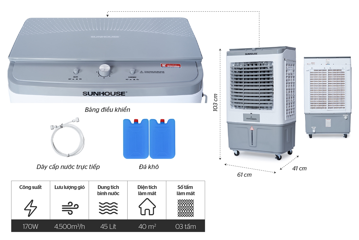 QUẠT ĐIỀU HÒA SUNHOUSE SHD7739