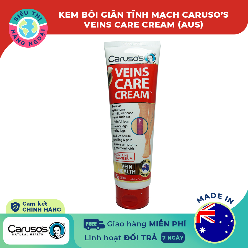 Kem Bôi Trị Suy Giảm Tĩnh Mạch Carusos Veins Care Cream 75G