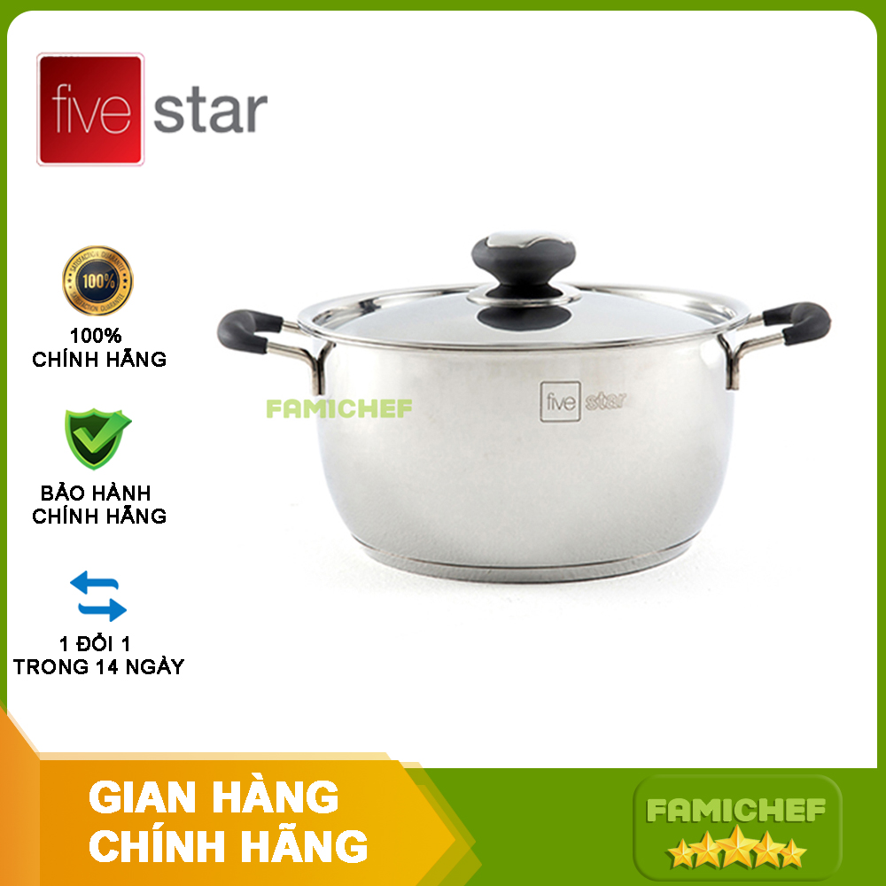 NỒI INOX 3 ĐÁY FIVESTAR N203D 20CM