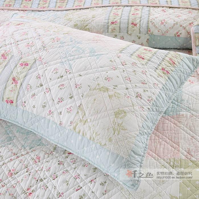 Nông Thôn Quilt Vỏ Gối Con Gái Sinh Viên Vỏ Gối 100% Cotton 100% Cotton Đơn Gối Không Có Lõi Một Chỉ Có Sợi Màu