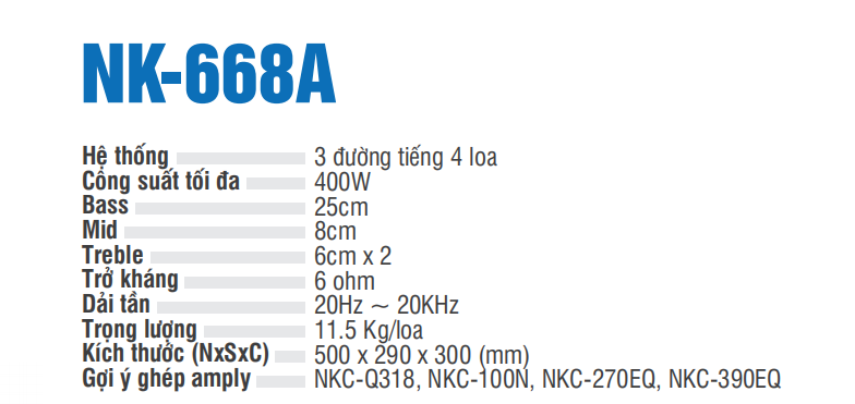 Loa treo NIKOCHI NK-668A