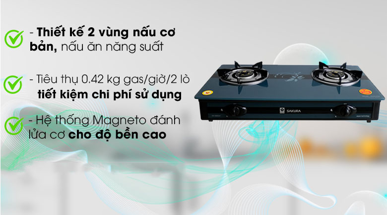 Bếp gas dương Sakura SA-690GH