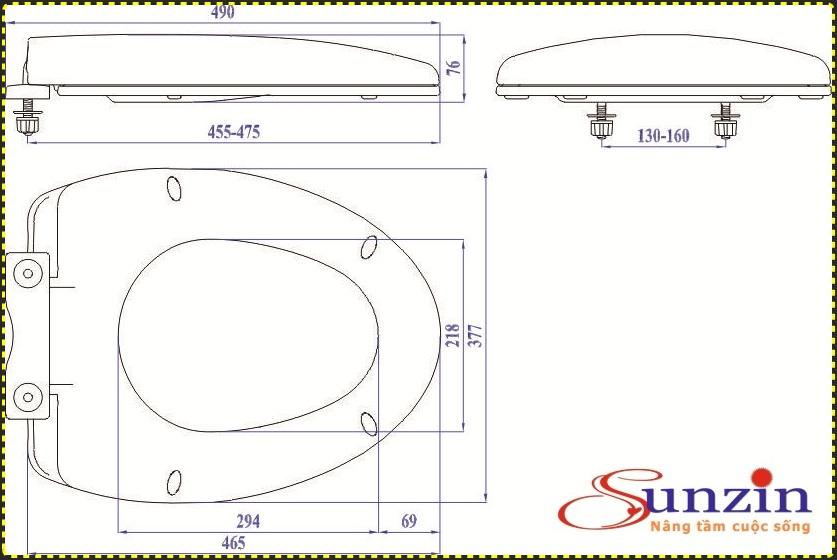 Nắp bàn cầu đóng êm HA 07