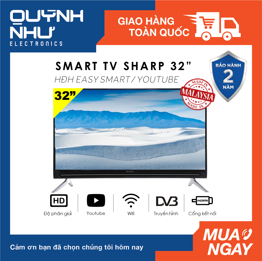 Smart Tivi Sharp LC-32SA4500X 32inch