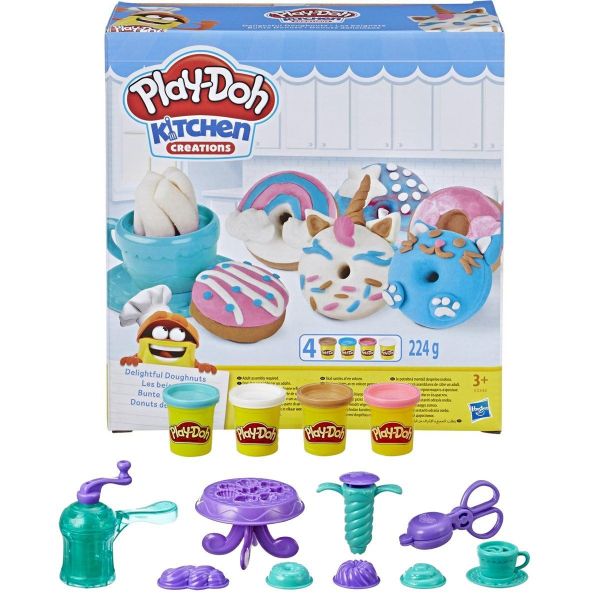 Đồ Chơi Đất Nặn Tập làm bánh donut PLAYDOH E3344