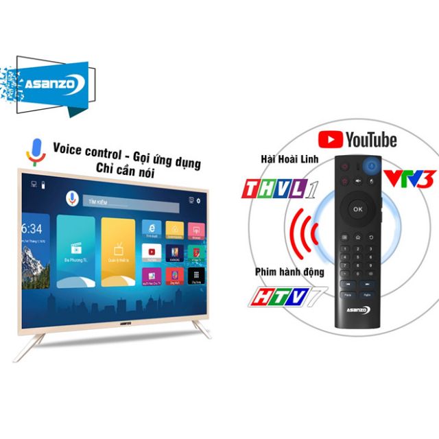 Smart TIVI Voice Search ASANZO 43VS9 43inch