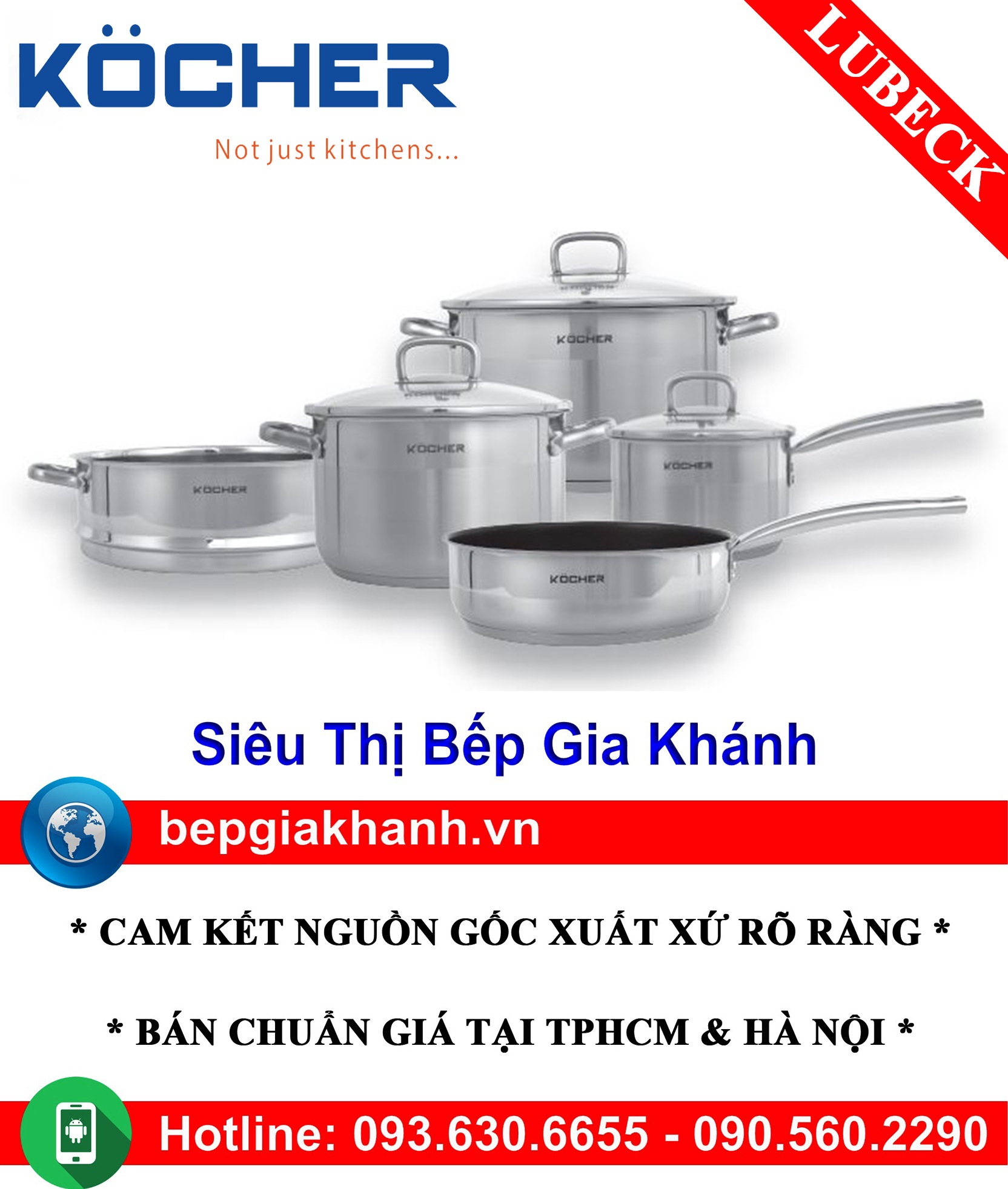 BỘ NỒI 5 MÓN KOCHER LUBECK