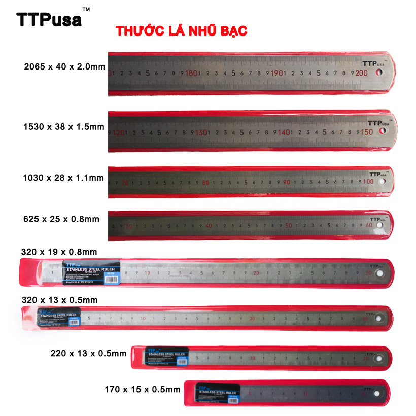 Thước lá inox TTP USA 230-45812
