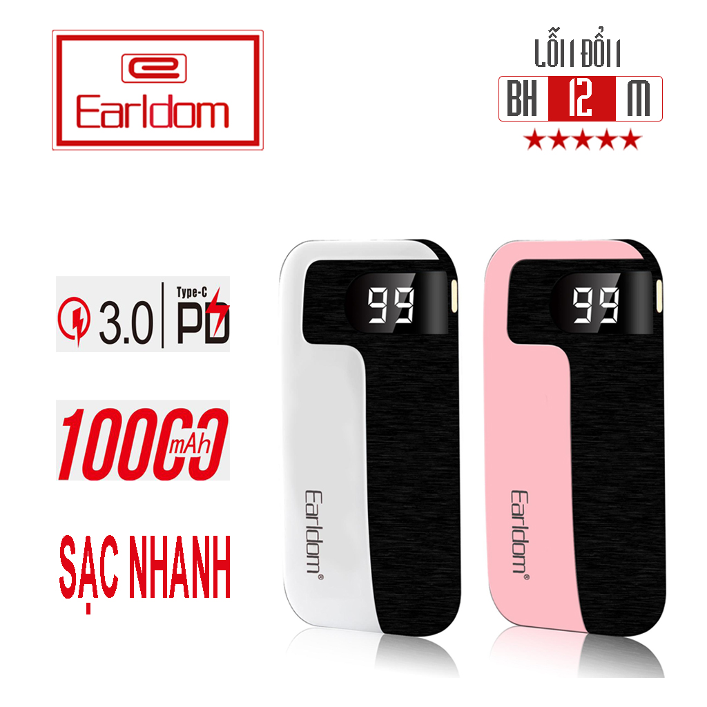 Sạc Dự Phòng Earldom ET-PD03 10.000mAh