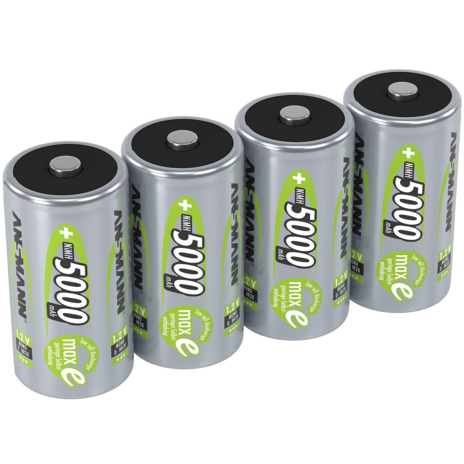 Pin đại sạc D ANSMANN 5000mAh NiMH HR20 BL2