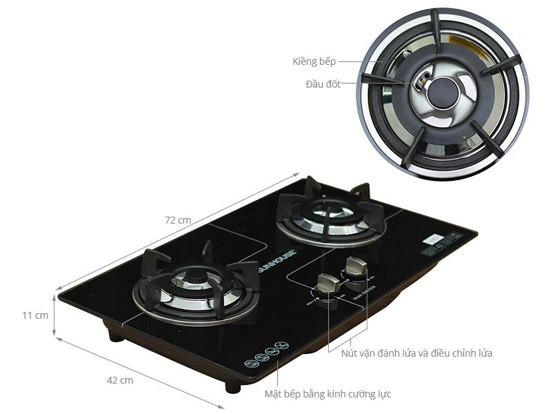 Bếp gas âm Sunhouse SHB5538