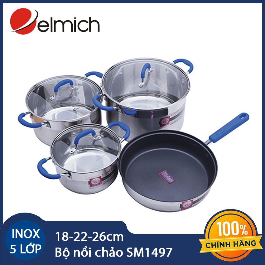 Bộ nồi chảo Elmich SM-1497