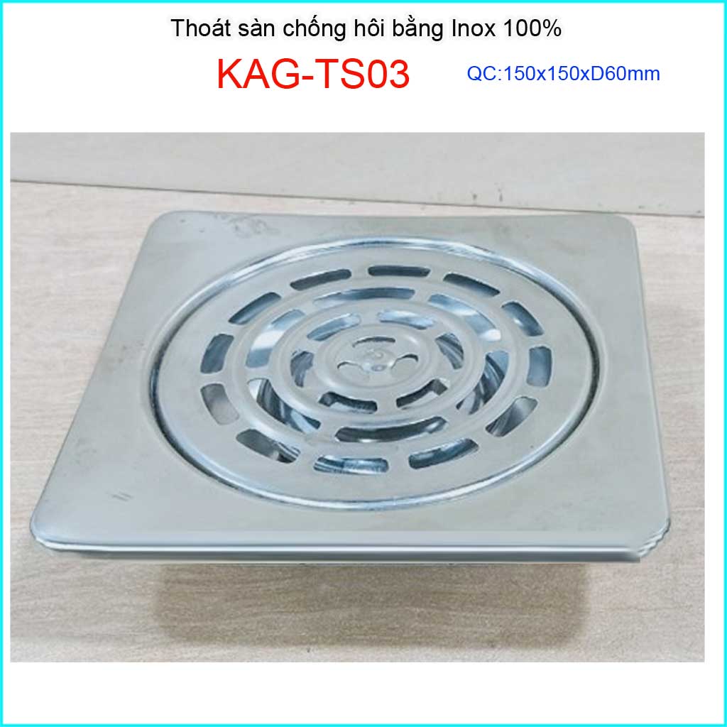 Phễu thoát sàn inox KAG-TS03