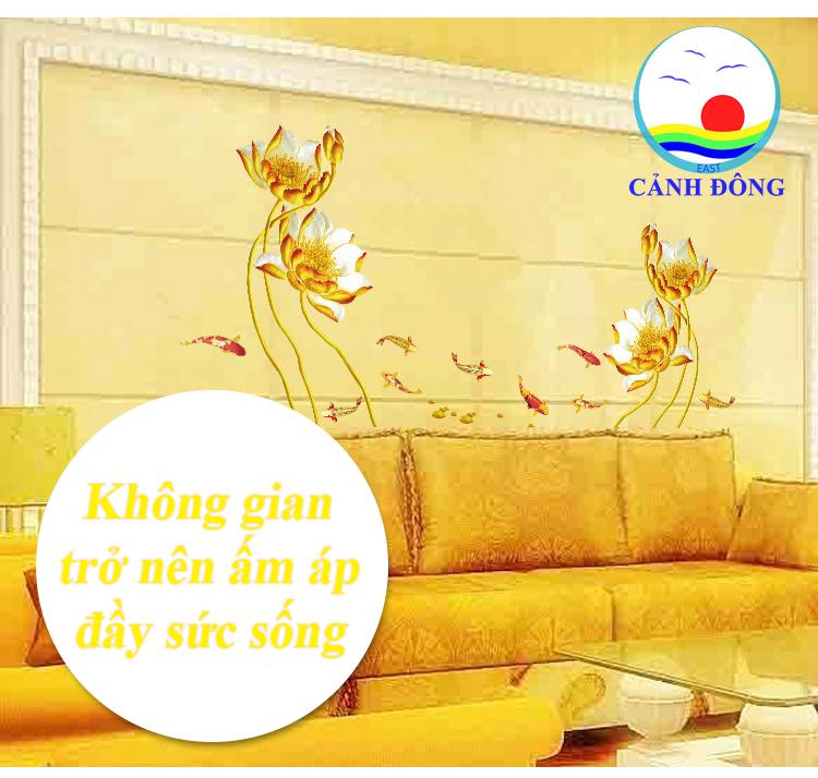 Decal Hoa Sen Vàng Binbin PK137