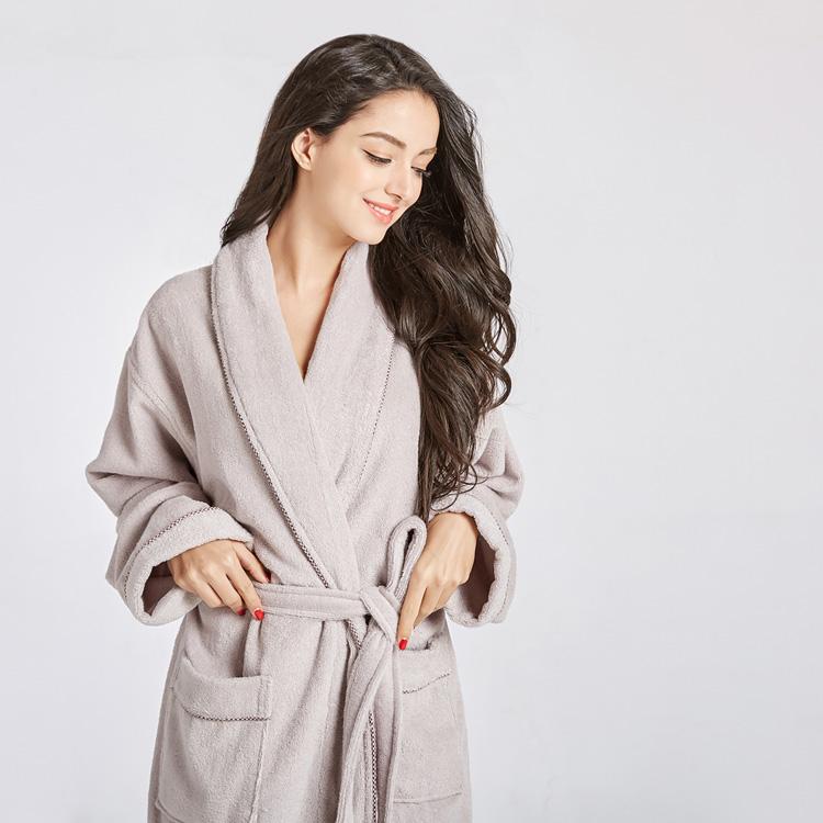 100% Cotton Vải Khăn Bông Dày Áo Choàng Tắm Người Lớn 100% Cotton Bơi Spa Nam Giới Và Phụ Nữ Loại Dài Vài Mùa Xuân, Mùa Hè, Mùa Thu Và Mùa Đông Áo Tắm