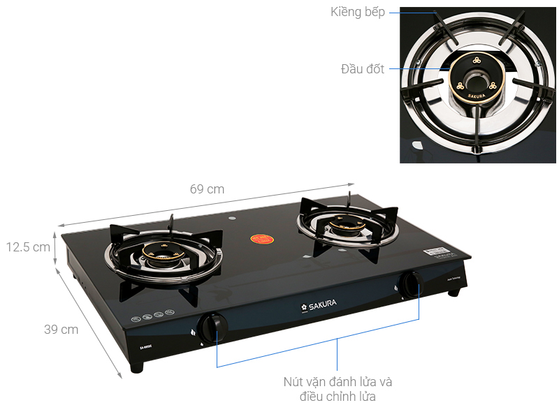 Bếp gas Sakura SA-695SG