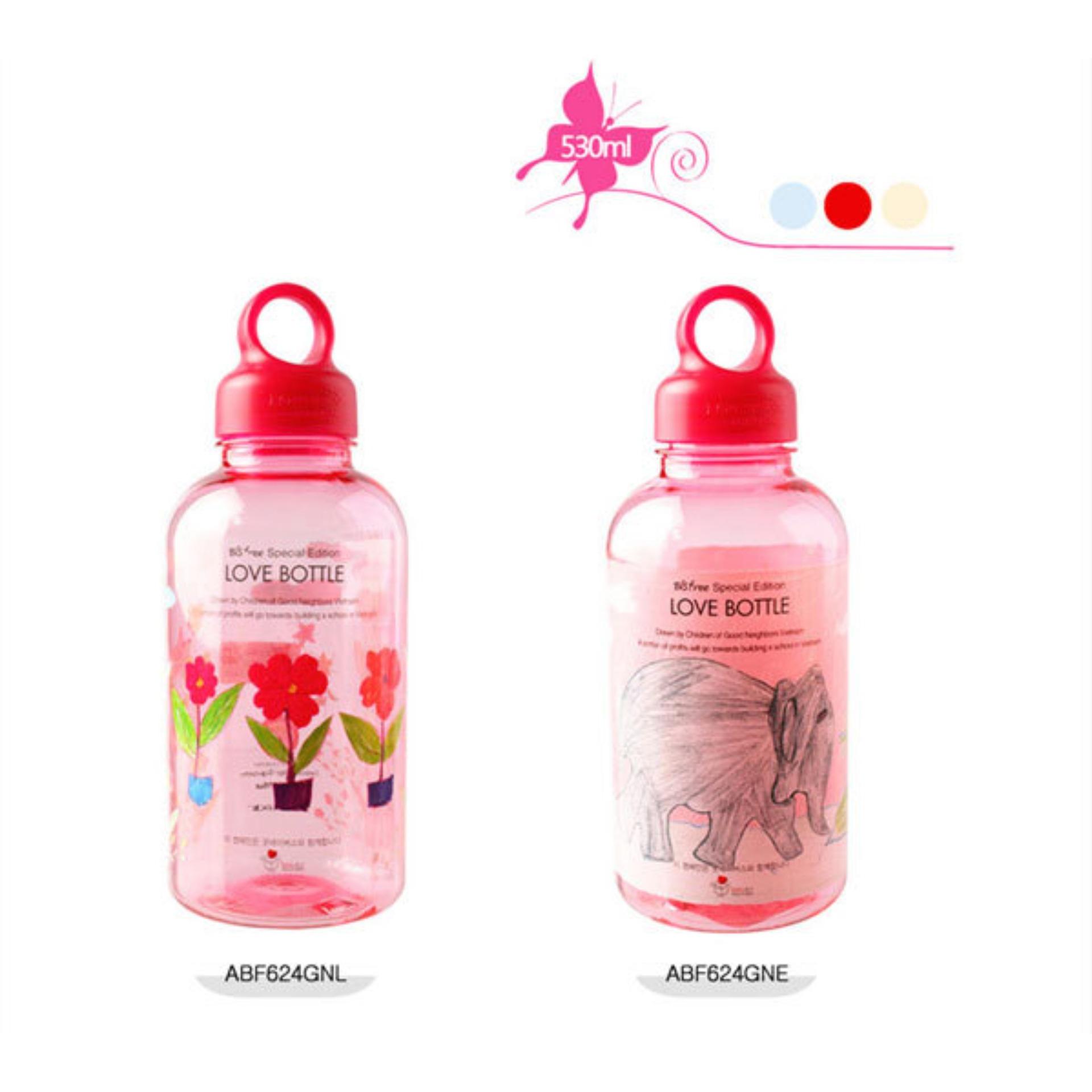 Bình nước Lock&Lock Bisfree in tranh con voi ABF624GNE 530ml