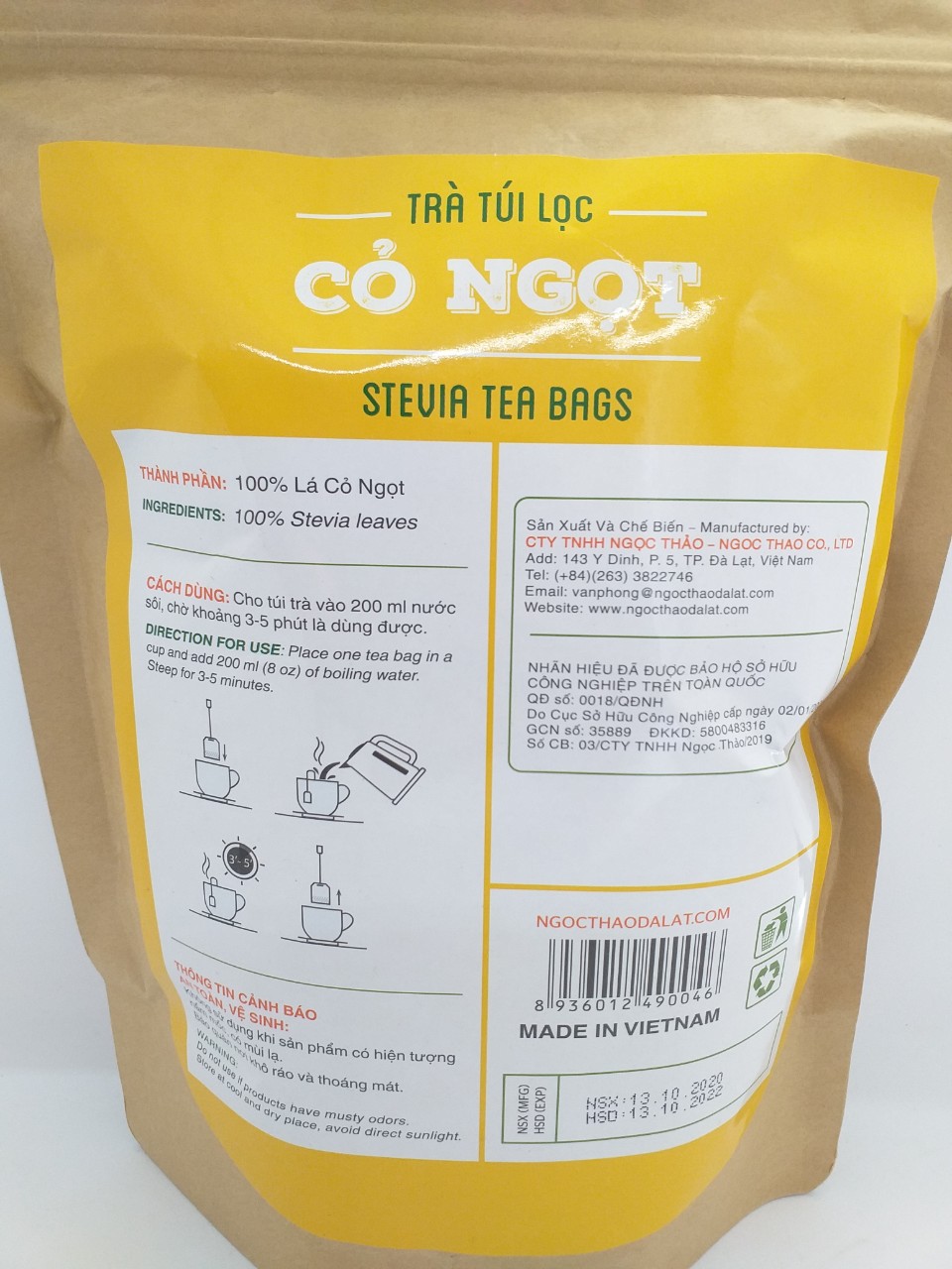 Trà Cỏ Ngọt Ngọc Thảo combo 3 gói