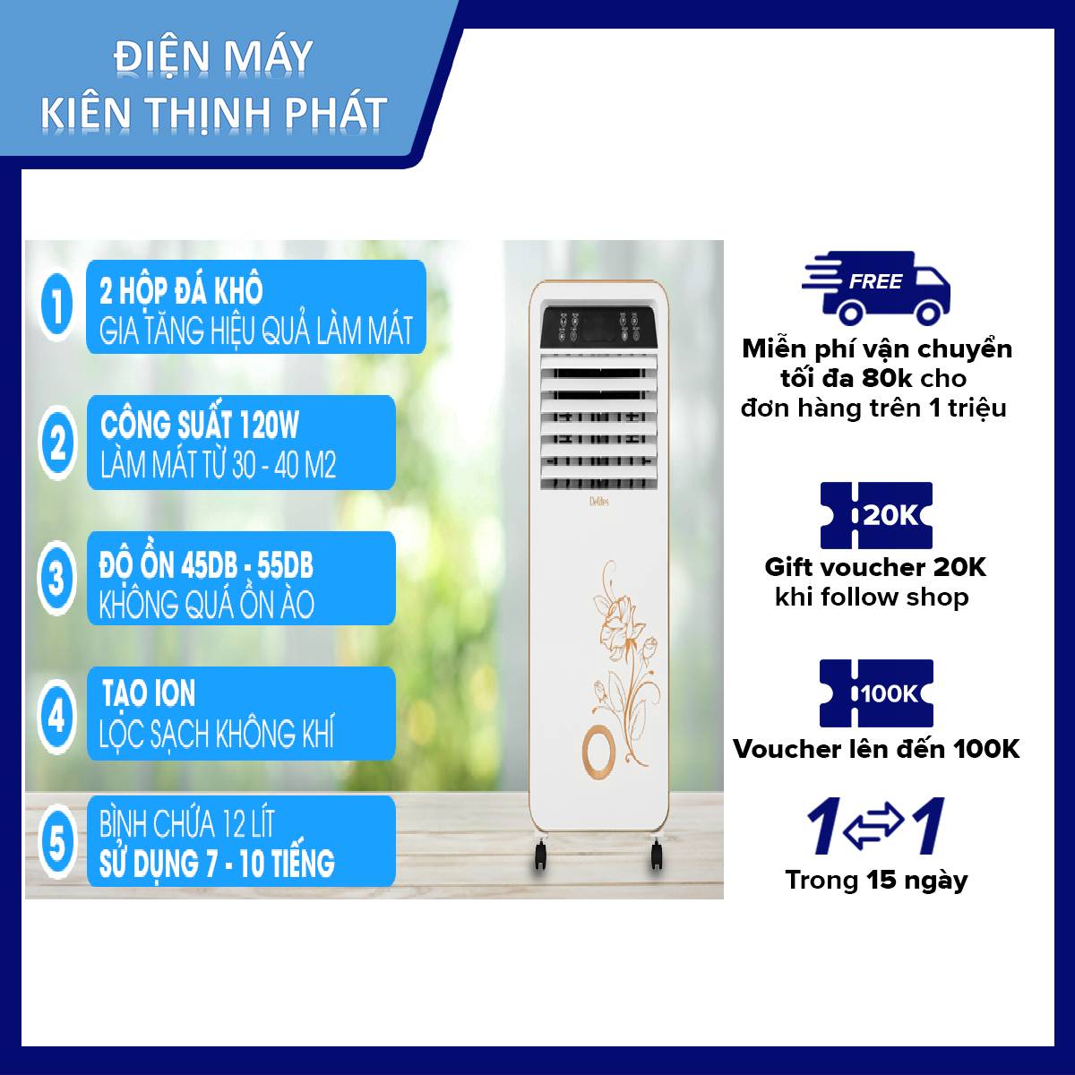 QUẠT ĐIỀU HÒA DELITES FL-918