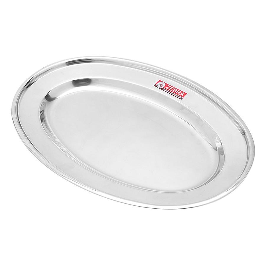 Đĩa inox 304 oval Zebra Thái Lan 45.5cm 121046