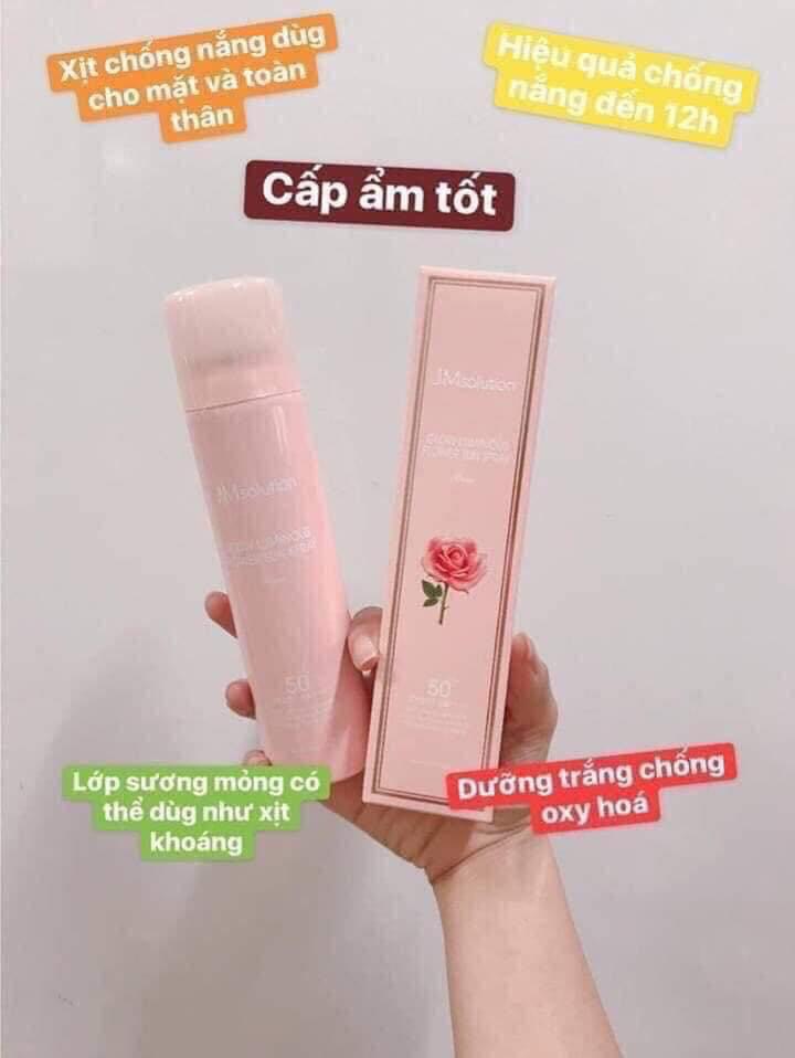 Xịt Chống Nắng JM Solution Glow Luminous Flower Sun Spray 180ml