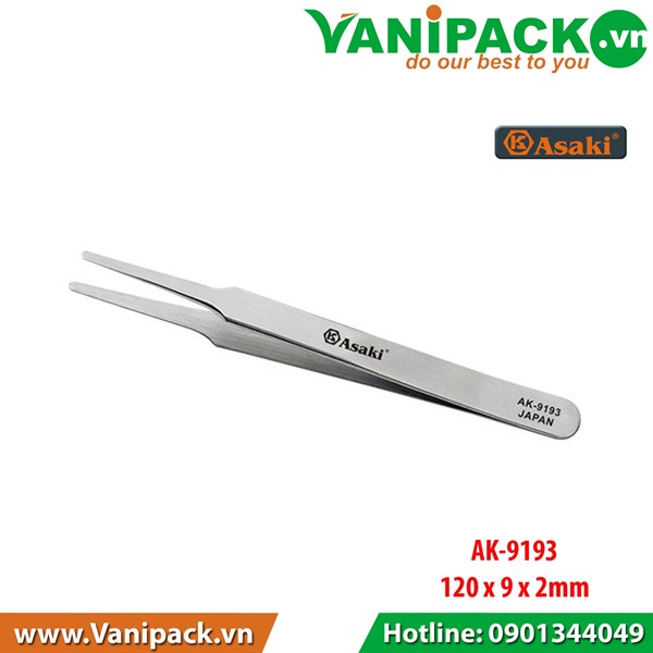 NHÍP GẮP LINH KIỆN MŨI BẰNG ASAKI AK-9193