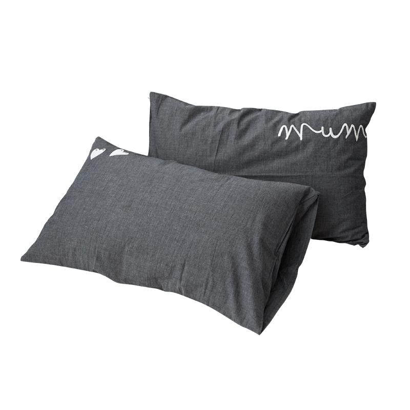 Bông Giặt Nước Nghề Thêu Vỏ Gối Bông Thiên Trúc Vỏ Gối 100% Cotton 48 * 74cm Tươi Thêu Hoa Không Sờn Cảm Giác Thoải Mái