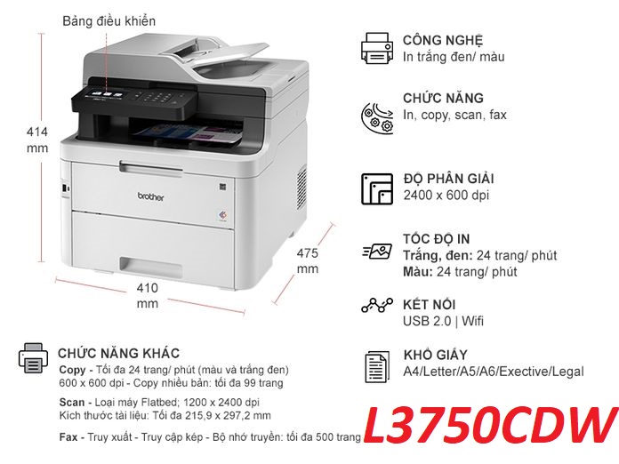 Máy in Laser màu Brother MFC-L3750CDW
