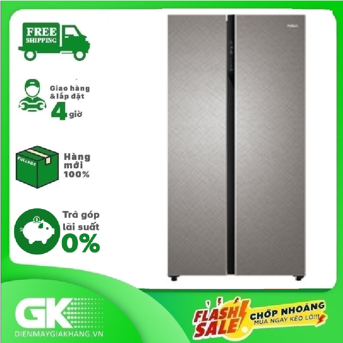 Tủ Lạnh Aqua Inverter AQR-IG696FS 602 Lít