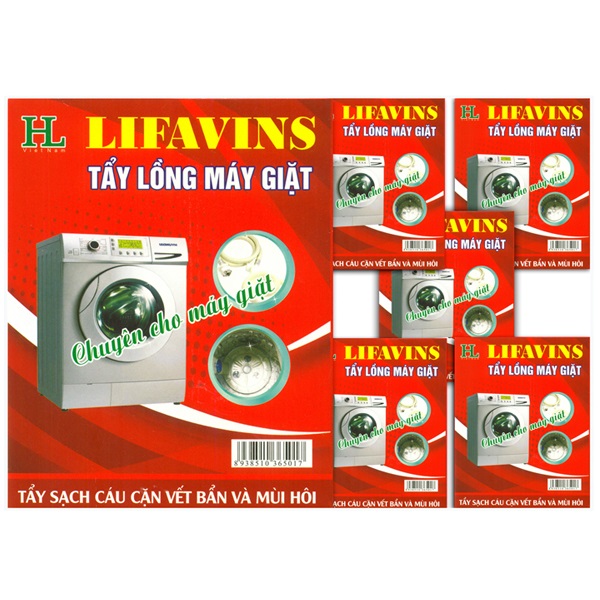 Bột làm sạch cáu cặn máy giặt LIFAVINS