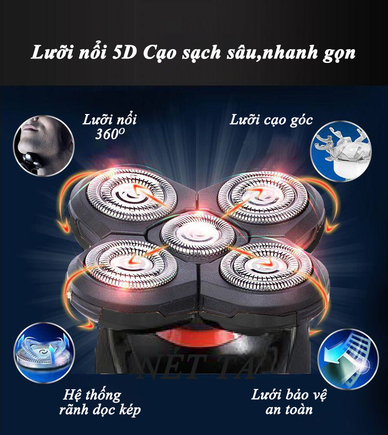 Máy cạo râu 5D Kemei KM6181