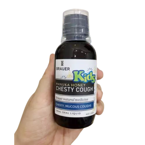 Siro đặc trị ho có đờm - Brauer kids manuka honey chesty
