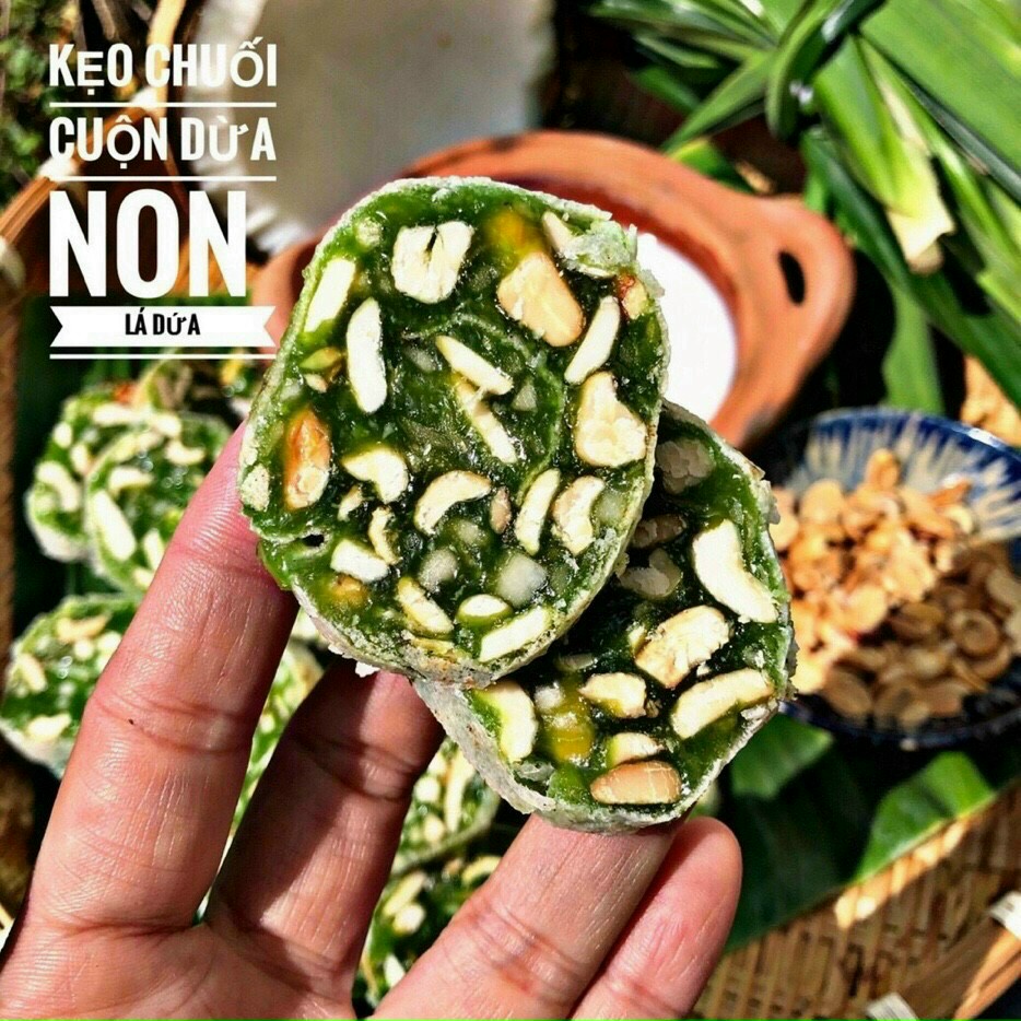 Kẹo Chuối Cuộn Đậu Phộng 500G
