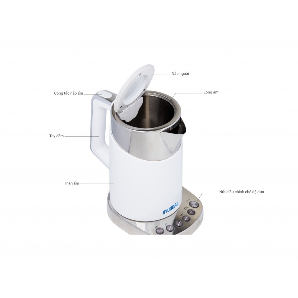 Ấm đun siêu tốc Hyundai HDE-5000B/5000W 1.7L