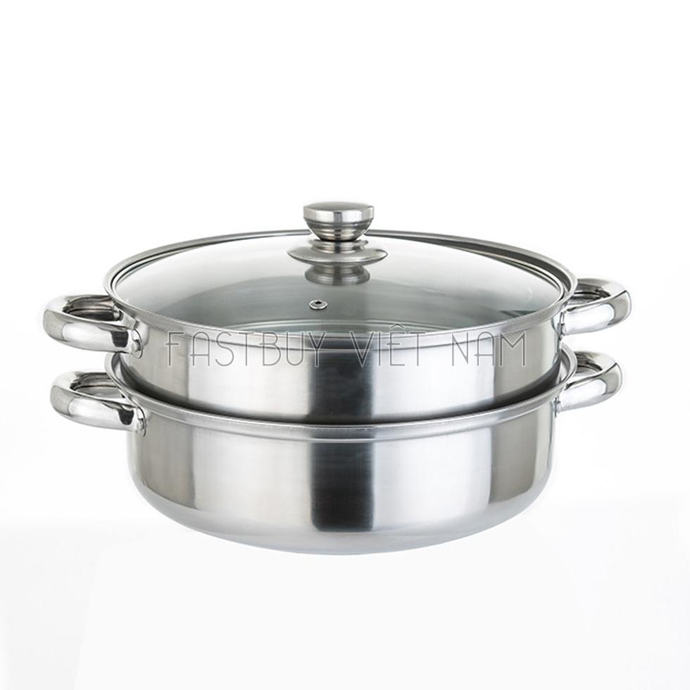 Nồi lẩu xửng hấp 2 tầng