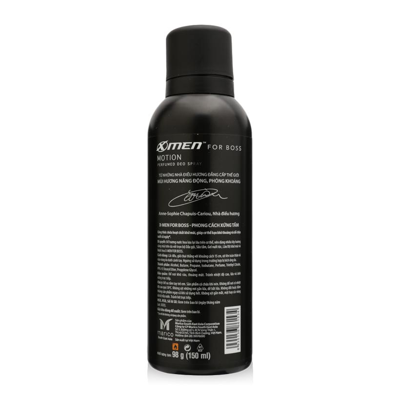 Xịt Khử Mùi X-Men For Boss Motion 150ml