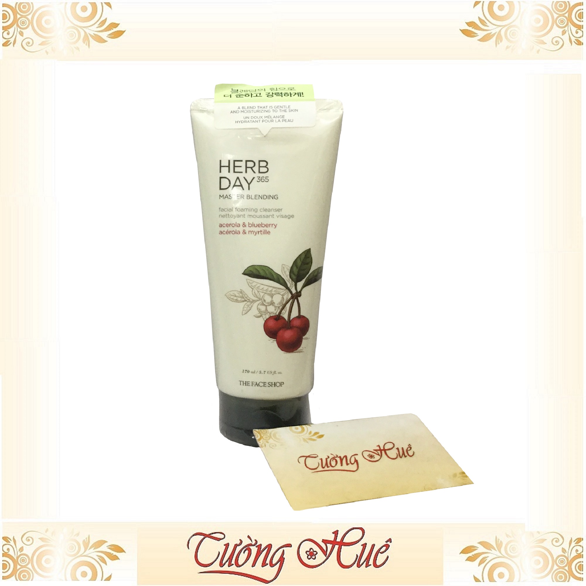 Sữa Rửa Mặt Làm Sáng Da TheFaceShop Herb Day 365 Cleansing Foam Acerola 170ml