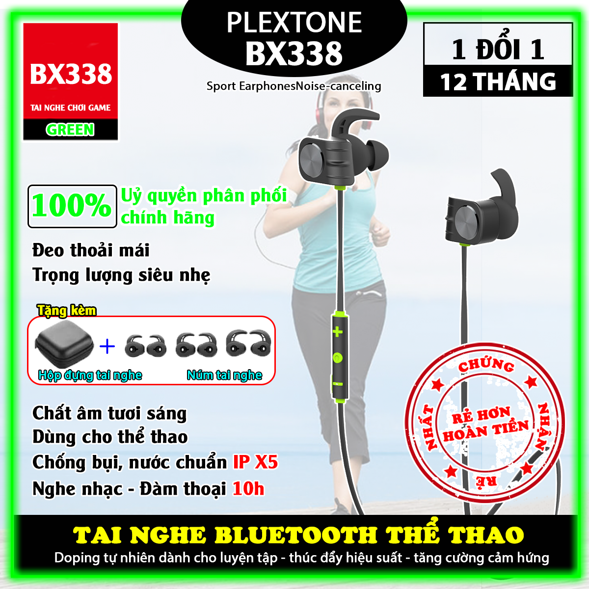 Tai nghe Bluetooth Plextone BX338