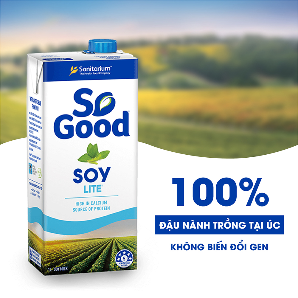 Sữa đậu nành So Good ít béo 1l