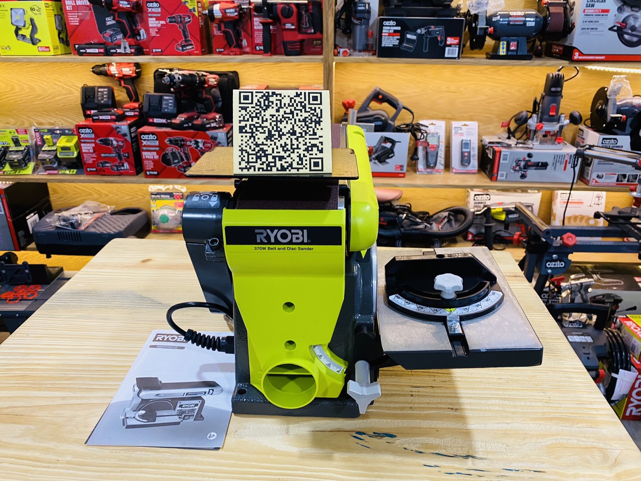 MÁY CHÀ NHÁM BÀN ĐAI VÀ ĐĨA RYOBI RBDS4601G