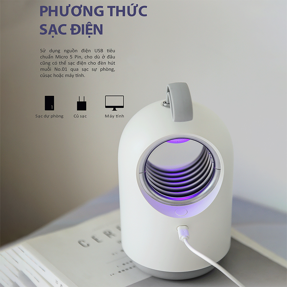 Đèn bắt muỗi côn trùng thông minh Jisulife D01