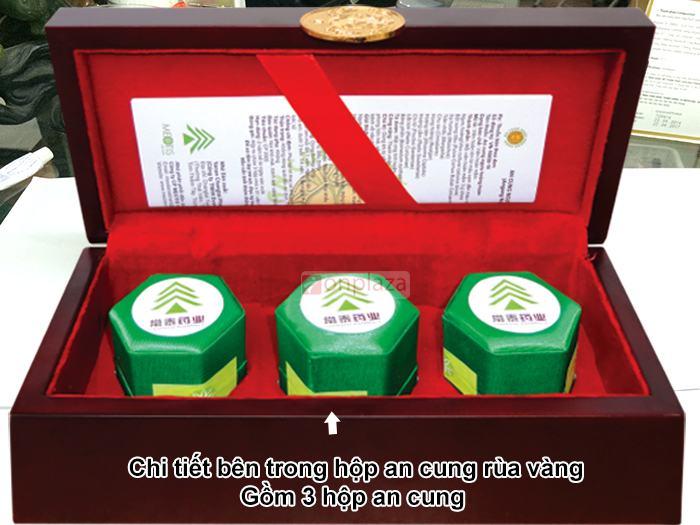 Thực phẩm chức năng An cung ngưu hoàng hoàn rùa vàng hộp 3 viên