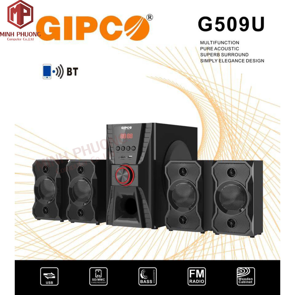 Bộ Loa Vi Tính GIPCO G509U 4.1 Hi-fi